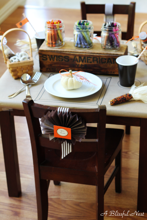 A Blissful Nest - Kids Thanksgiving Day Table
